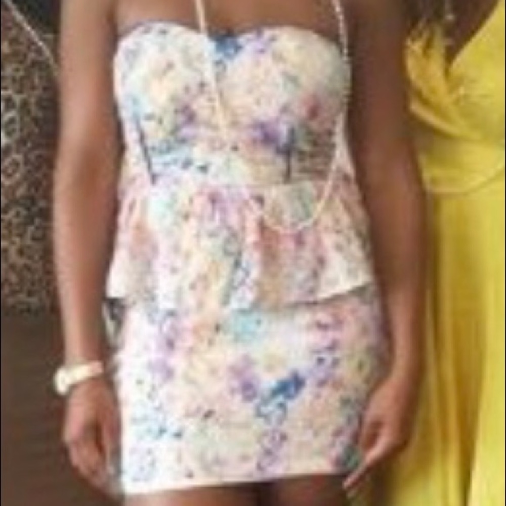 Floral peplum dress